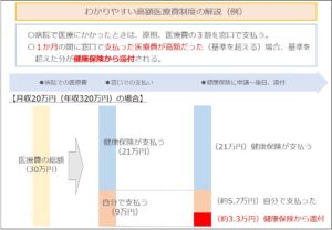 わかりやすい高額医療費制度の解説（例）